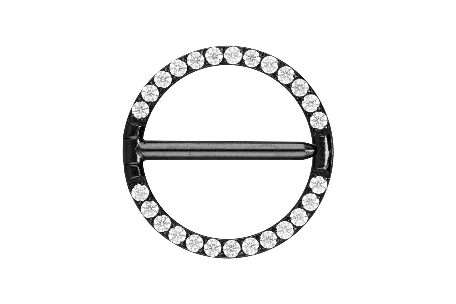Titan Nippelpiercing Clicker RING + EINGEFASSTE KRISTALLE
